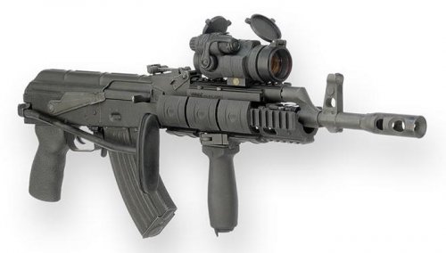 Hungarian AMD-65 with Aimpoint CompM3